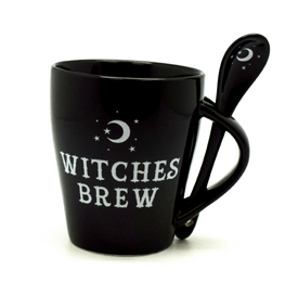 Ceramic Witches Brew Mug and Spoon Set